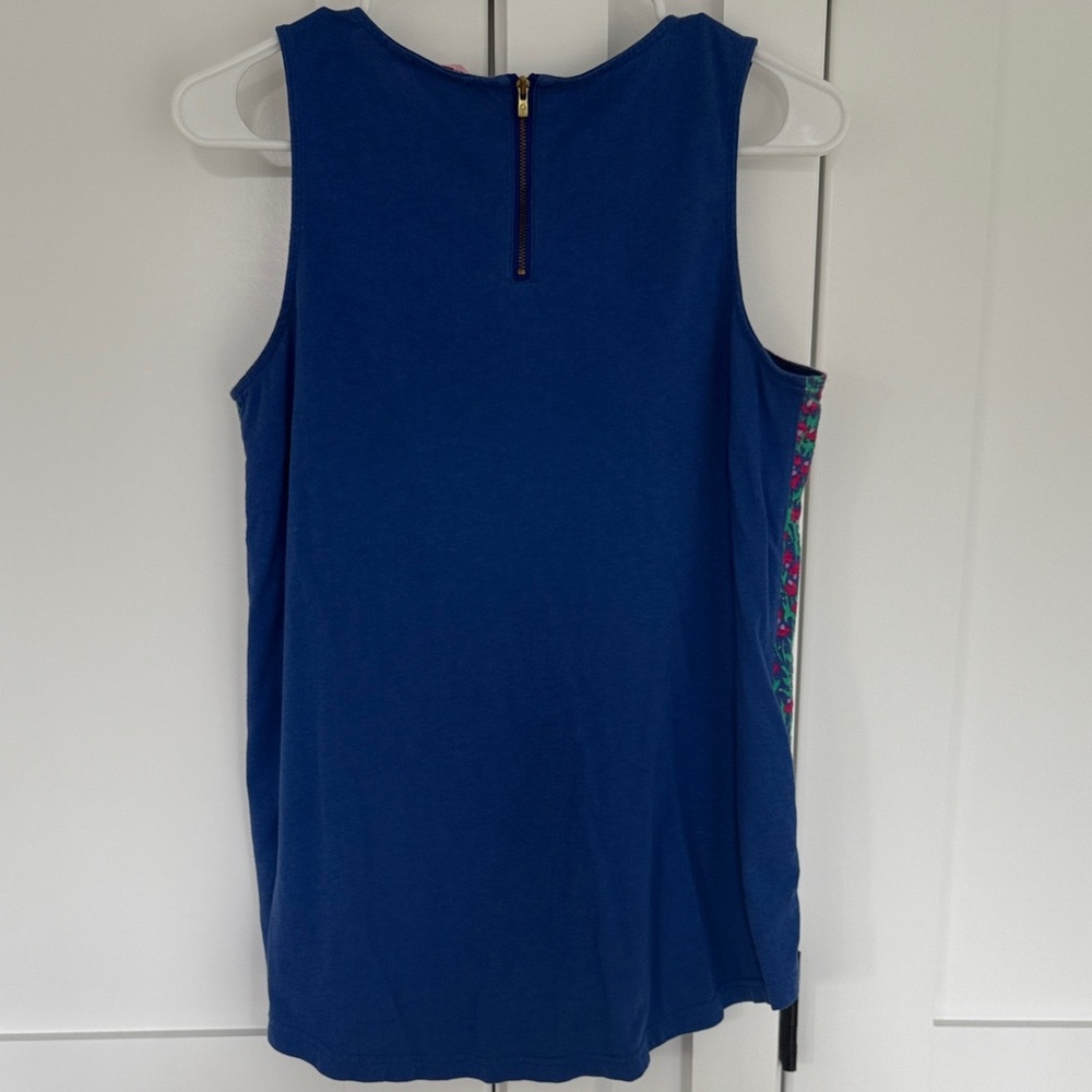 Lilly Pulitzer Floral Sleeveless Top with zipper back - Picture 2 of 5